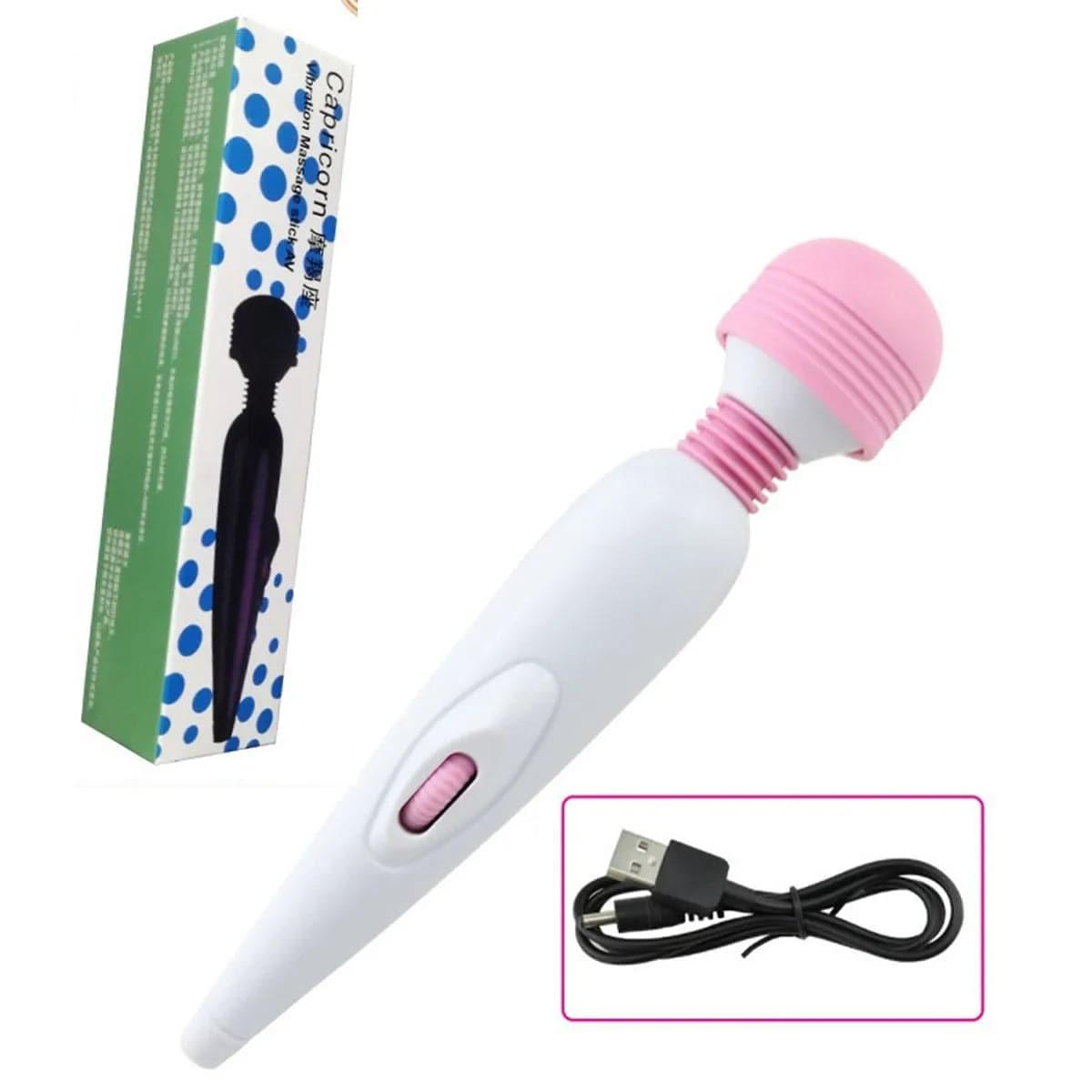 USB Rechargeable Wired Massage Vibrator - Passion Pulse Adult