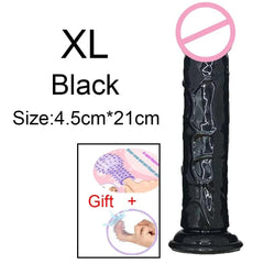 Transparent Jelly Dildo – Large Suction Cup Dildo in 5 Colors for Anal & Vaginal Play - Passion Pulse Adult