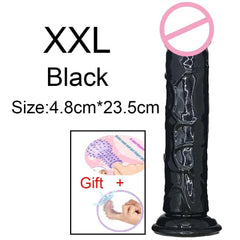Transparent Jelly Dildo – Large Suction Cup Dildo in 5 Colors for Anal & Vaginal Play - Passion Pulse Adult