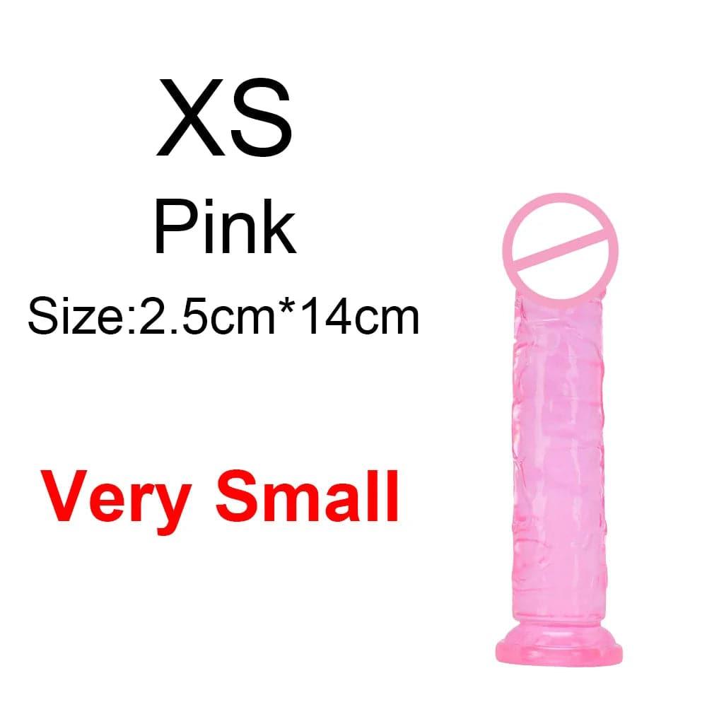 Transparent Jelly Dildo – Large Suction Cup Dildo in 5 Colors for Anal & Vaginal Play - Passion Pulse Adult