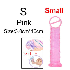 Transparent Jelly Dildo – Large Suction Cup Dildo in 5 Colors for Anal & Vaginal Play - Passion Pulse Adult