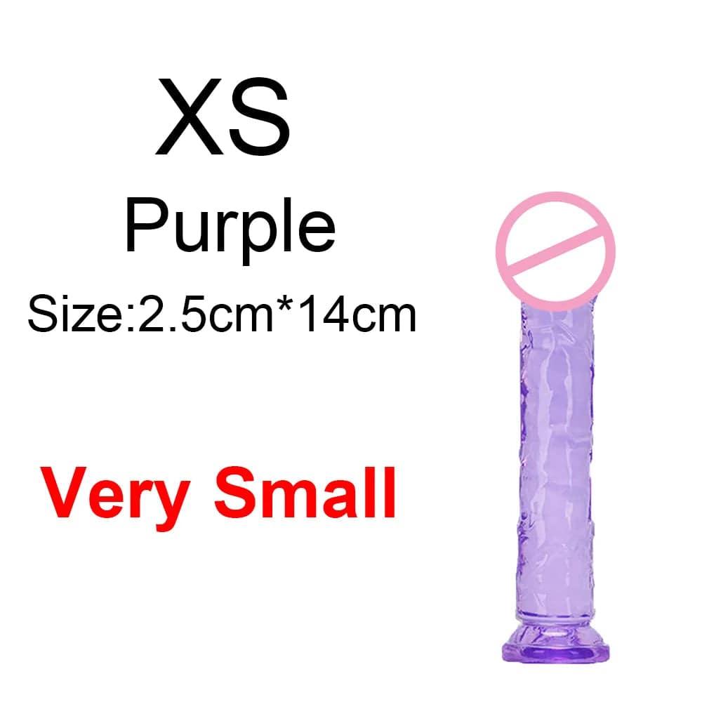 Transparent Jelly Dildo – Large Suction Cup Dildo in 5 Colors for Anal & Vaginal Play - Passion Pulse Adult