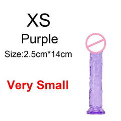 Transparent Jelly Dildo – Large Suction Cup Dildo in 5 Colors for Anal & Vaginal Play - Passion Pulse Adult