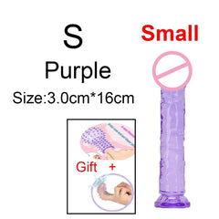 Transparent Jelly Dildo – Large Suction Cup Dildo in 5 Colors for Anal & Vaginal Play - Passion Pulse Adult