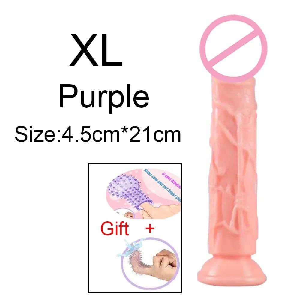 Transparent Jelly Dildo – Large Suction Cup Dildo in 5 Colors for Anal & Vaginal Play - Passion Pulse Adult