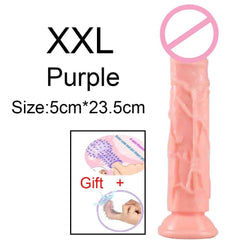 Transparent Jelly Dildo – Large Suction Cup Dildo in 5 Colors for Anal & Vaginal Play - Passion Pulse Adult