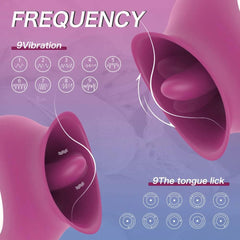 G-Spot & Clitoral Vibrator – Oral Tongue & Nipple Stimulator for Women - Passion Pulse Adult