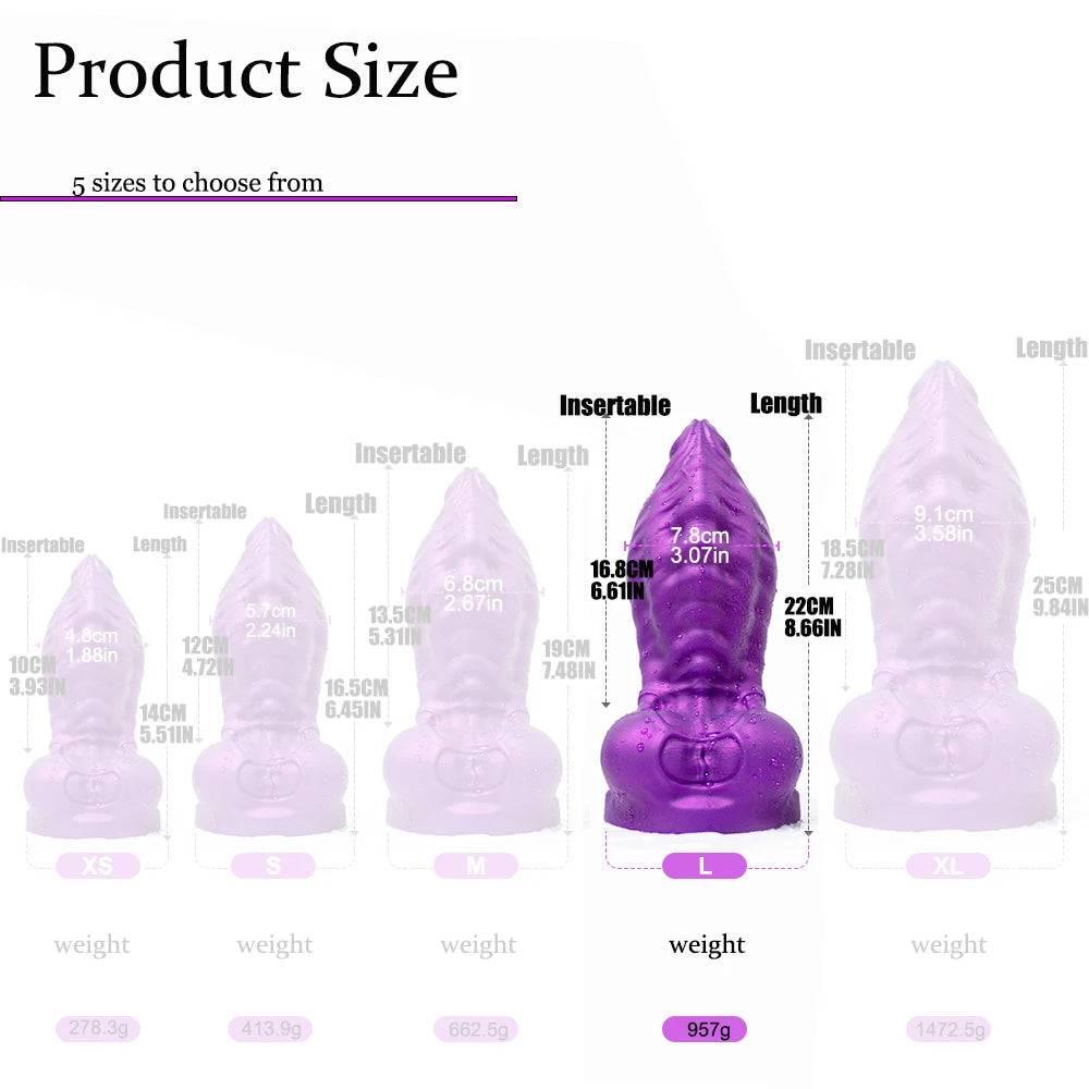 Oieffur Large Ejaculation Dildo With Enema Ball Squirt Liquid Purple Squirting Penis With Suction Cup Sex Toys For Men And Women - Passion Pulse Adult