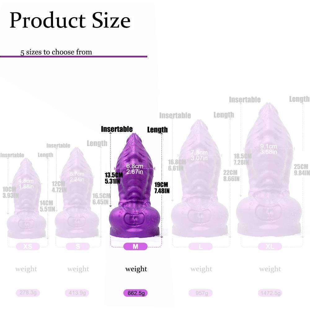 Oieffur Large Ejaculation Dildo With Enema Ball Squirt Liquid Purple Squirting Penis With Suction Cup Sex Toys For Men And Women - Passion Pulse Adult