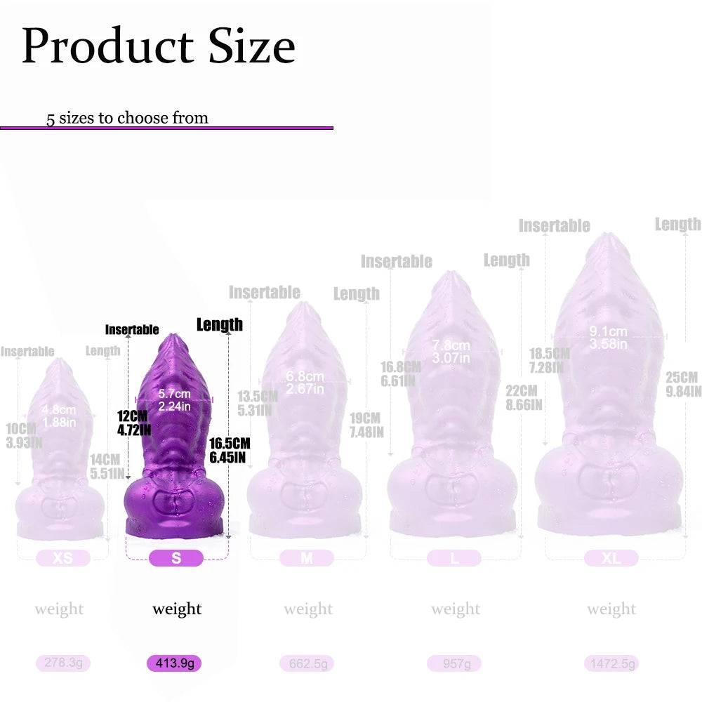 Oieffur Large Ejaculation Dildo With Enema Ball Squirt Liquid Purple Squirting Penis With Suction Cup Sex Toys For Men And Women - Passion Pulse Adult