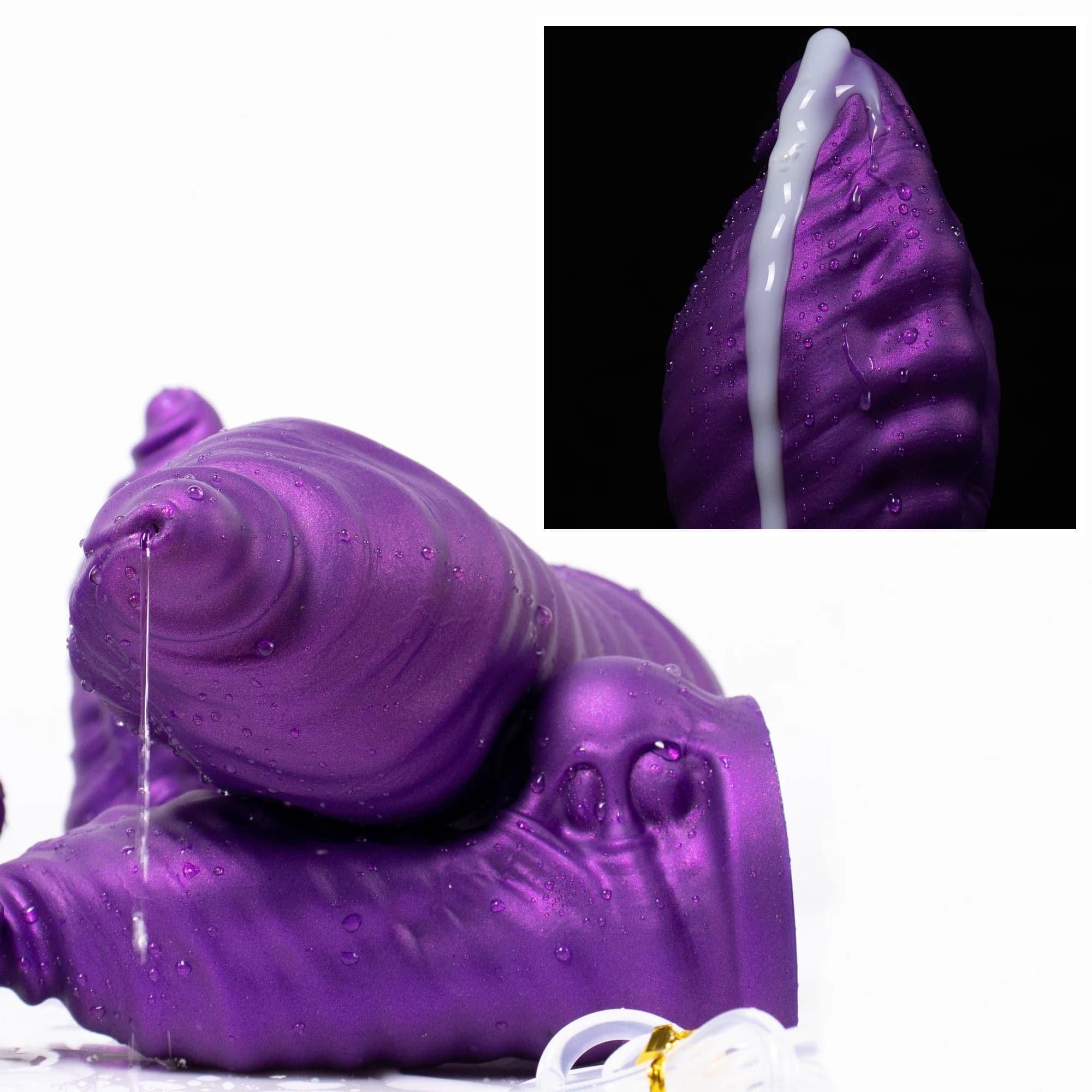 Oieffur Large Ejaculation Dildo With Enema Ball Squirt Liquid Purple Squirting Penis With Suction Cup Sex Toys For Men And Women - Passion Pulse Adult