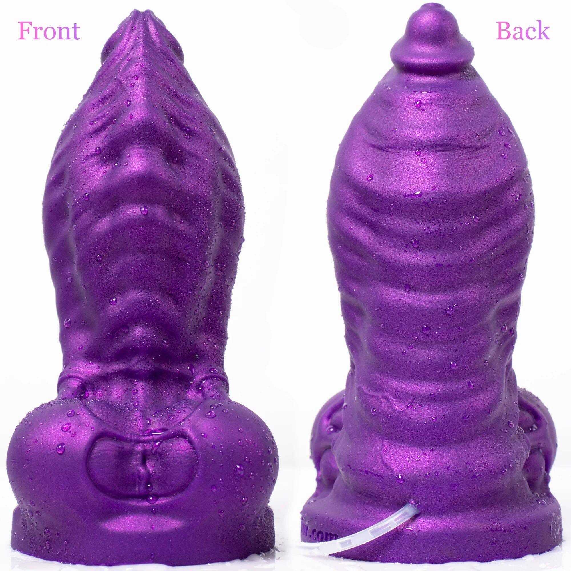 Oieffur Large Ejaculation Dildo With Enema Ball Squirt Liquid Purple Squirting Penis With Suction Cup Sex Toys For Men And Women - Passion Pulse Adult