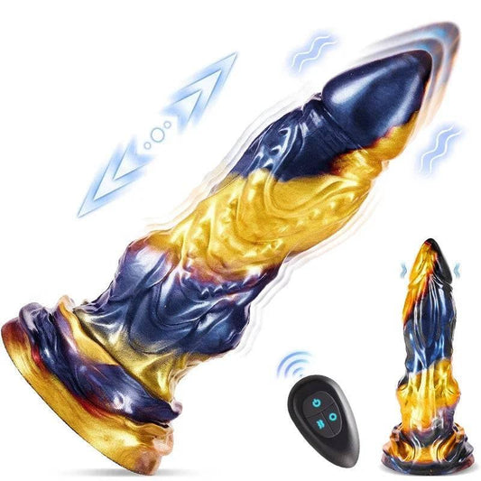 3-in-1 Thrusting Monster Dildo Vibrator with Remote Control - Passion Pulse Adult