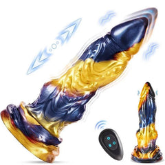 3-in-1 Thrusting Monster Dildo Vibrator with Remote Control - Passion Pulse Adult