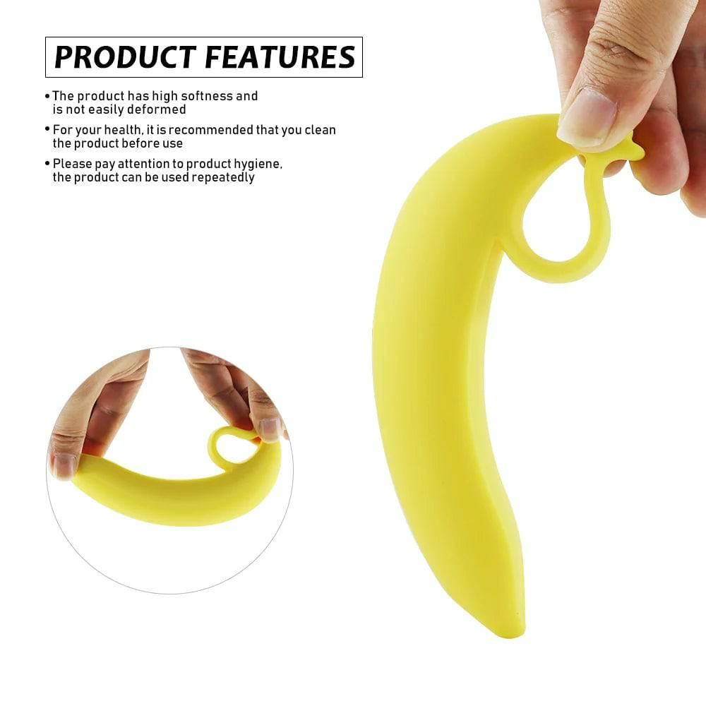 REALISTIC BANANA Dildo | 10" Flexible Silicone for Intimate Play - Passion Pulse Adult