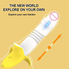 Powerful Telescopic Banana G-Spot Vibrator – Clitoral & Vaginal Massager for Women - Passion Pulse Adult