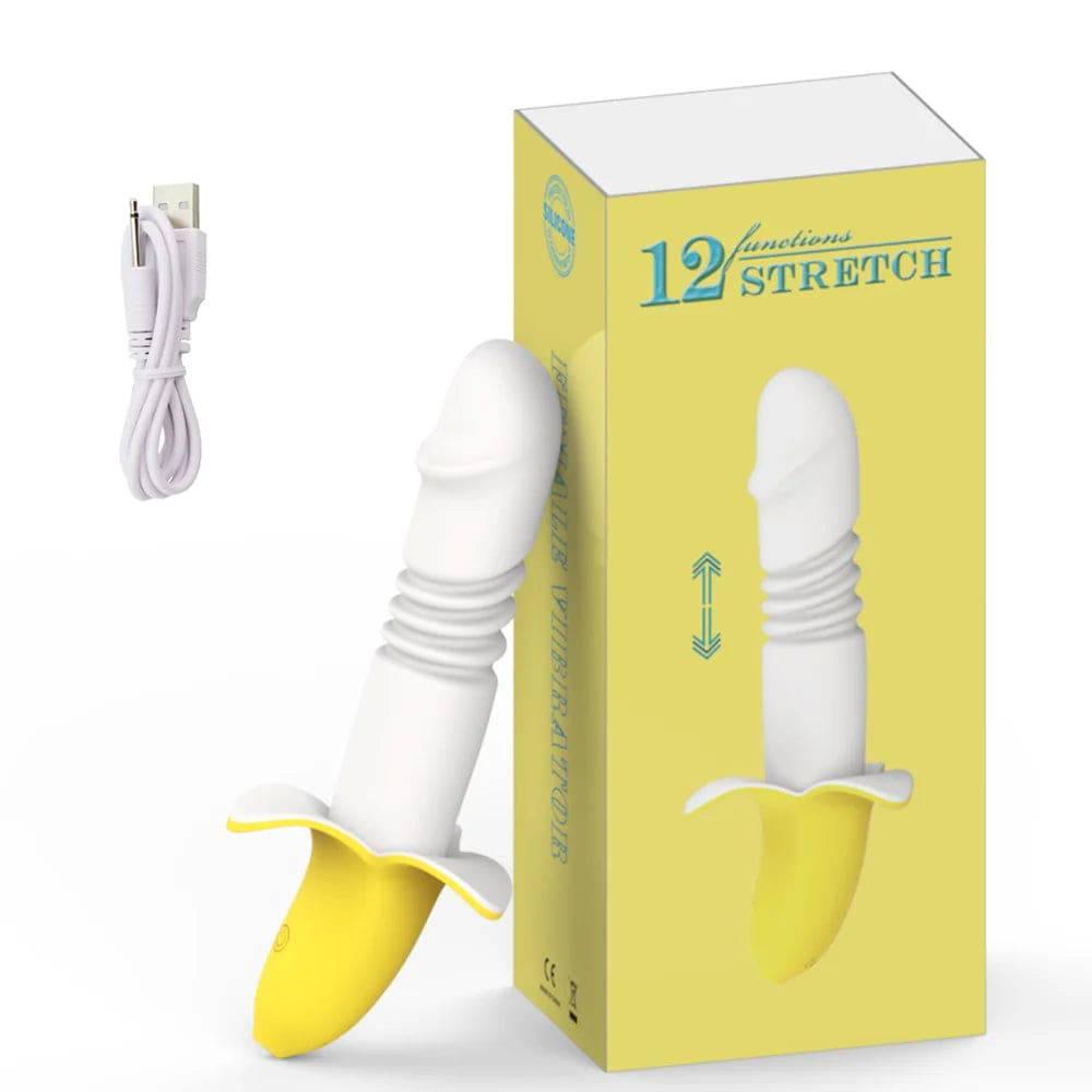 Powerful Telescopic Banana G-Spot Vibrator – Clitoral & Vaginal Massager for Women - Passion Pulse Adult