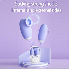 Earphone-Size Sucking & Vibrating Love Egg Massager - Passion Pulse Adult