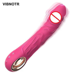 Realistic Silicone Dildo Vibrator – 10 Vibration Modes for G-Spot & Clitoral Stimulation - Passion Pulse Adult