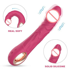 Realistic Silicone Dildo Vibrator – 10 Vibration Modes for G-Spot & Clitoral Stimulation - Passion Pulse Adult
