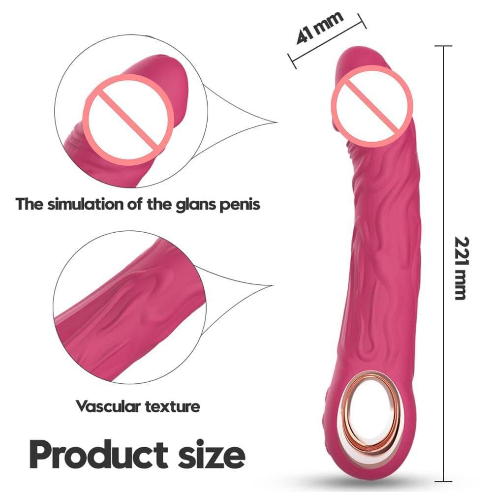 Realistic Silicone Dildo Vibrator – 10 Vibration Modes for G-Spot & Clitoral Stimulation - Passion Pulse Adult
