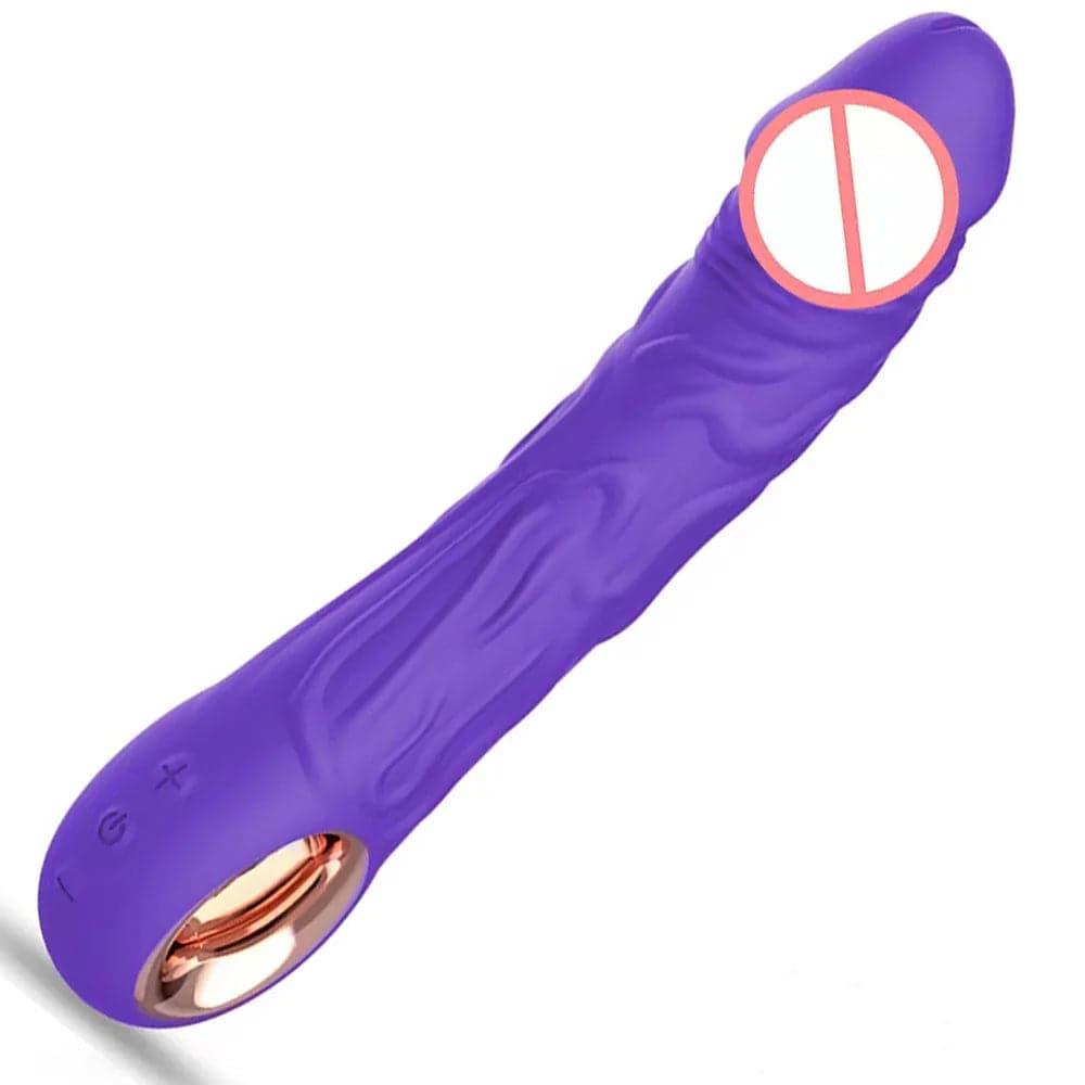 Realistic Silicone Dildo Vibrator – 10 Vibration Modes for G-Spot & Clitoral Stimulation - Passion Pulse Adult