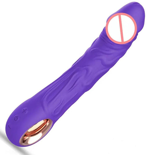 Realistic Silicone Dildo Vibrator – 10 Vibration Modes for G-Spot & Clitoral Stimulation - Passion Pulse Adult
