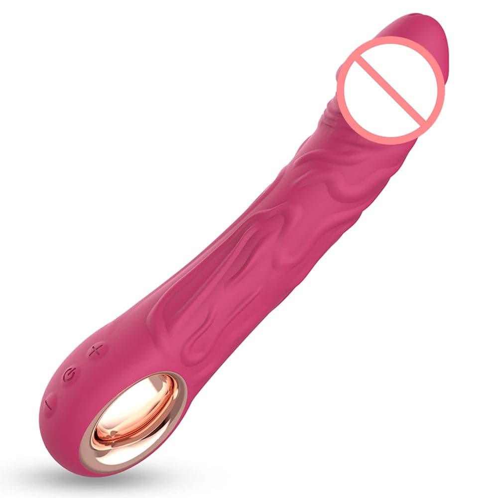 Realistic Silicone Dildo Vibrator – 10 Vibration Modes for G-Spot & Clitoral Stimulation - Passion Pulse Adult