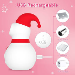 Christmas Snowman Rechargeable Electric Clitoral Vibrator - Passion Pulse Adult