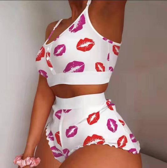 Strawberry lips lingerie set - Passion Pulse Adult