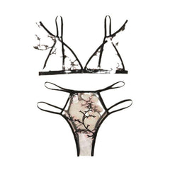 Sexy Plum Blossom Embroidered Sexy Underwear - Passion Pulse Adult