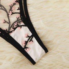 Sexy Plum Blossom Embroidered Sexy Underwear - Passion Pulse Adult