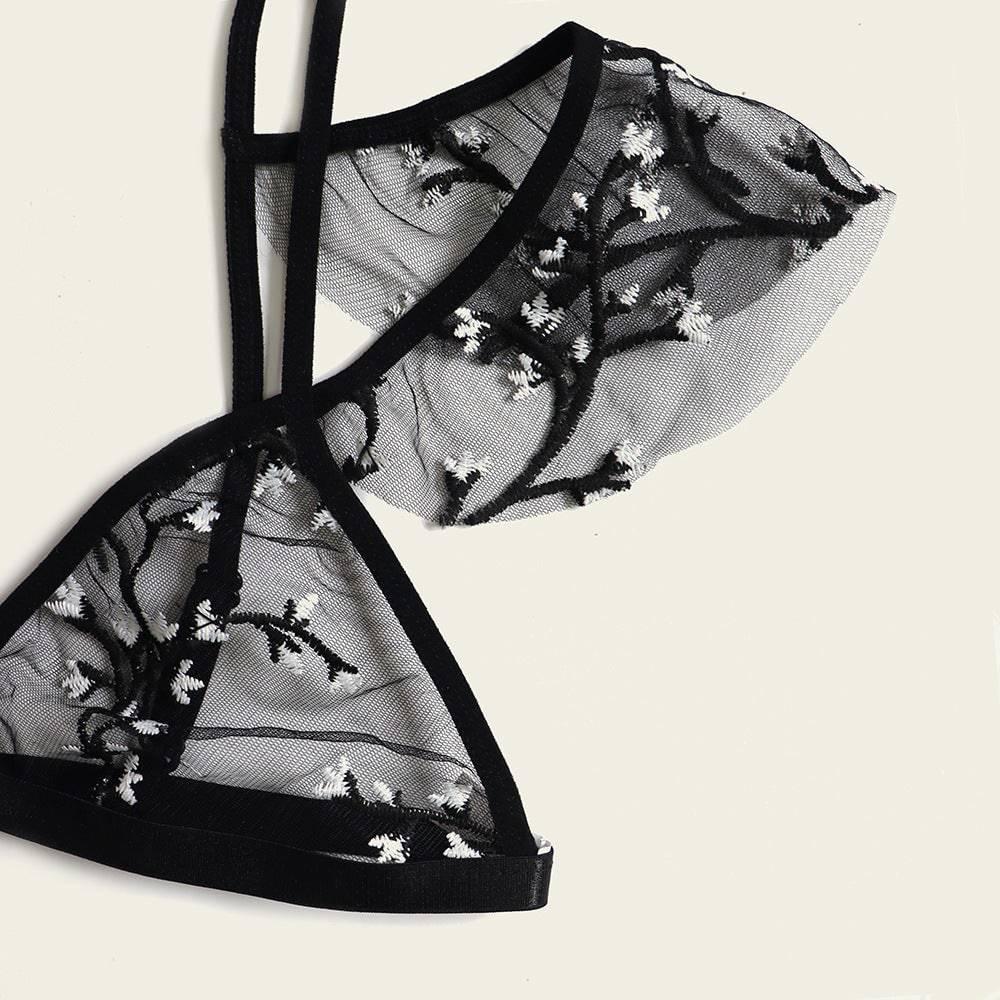 Sexy Plum Blossom Embroidered Sexy Underwear - Passion Pulse Adult